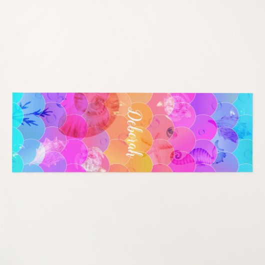 Regenbogenozean Yogamatte (Vorderseite (Horizontal))