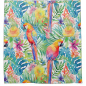 Regenbogenpapagei Duschvorhang (Vorderseite)