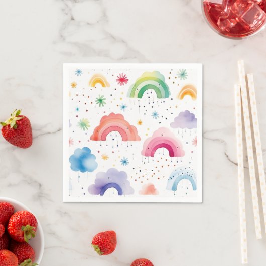 Regenbogenpapier Serviette (Beispiel)