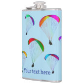 Regenbogenparalier auf blass Himmelblau - Flugthem Flachmann (Links)