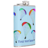 Regenbogenparalier auf blass Himmelblau - Flugthem Flachmann (Rechts)