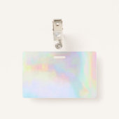 Regenbogenpastellfarben Ausweis (Rückseite mit Klammer)