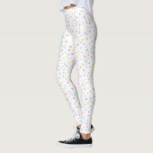 Regenbogenpastellfarben Muster Leggings (Links)