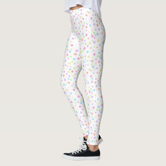 Regenbogenpastellfarben Muster Leggings (Links)