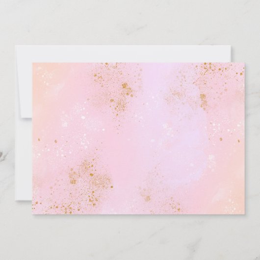 Regenbogenpastellrosa und einladung (Rückseite)