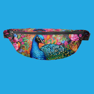 Regenbogenpfau Bauchtasche