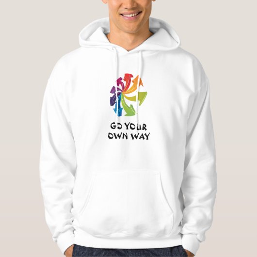 Regenbogenpfeile - Gehen Sie selbst Hoodie (Vorderseite)