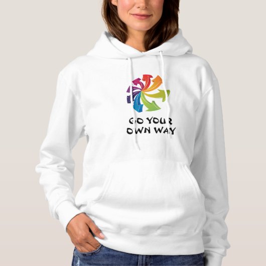 Regenbogenpfeile - Gehen Sie selbst Hoodie (Vorderseite)