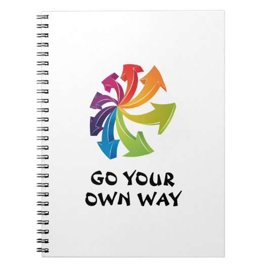 Regenbogenpfeile - Gehen Sie selbst Notizblock (Vorderseite)