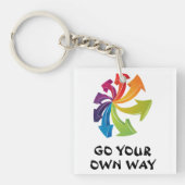 Regenbogenpfeile - Gehen Sie selbst Schlüsselanhänger (Vorderseite)