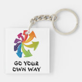 Regenbogenpfeile - Gehen Sie selbst Schlüsselanhänger (Rückseite)