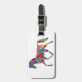 Regenbogenpferd Gepäckanhänger (Vorderseite vertikal)