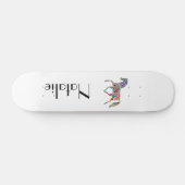 Regenbogenpferd - Ihr Name Skateboard (Horizontal)