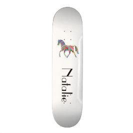 Regenbogenpferd - Ihr Name Skateboard