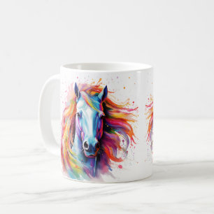 Regenbogenpferd Kaffeetasse