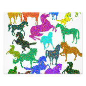 Regenbogenpferde - "Hübsch über Pferde!" Fotodruck (Vorne)