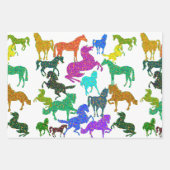 Regenbogenpferde - "Hübsch über Pferde!" Geschenkpapier Set (Vorderseite 2)