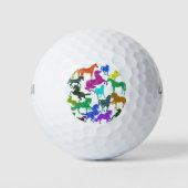 Regenbogenpferde - "Hübsch über Pferde!" Golfball (Vorderseite)