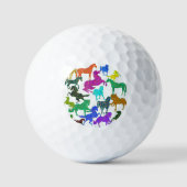 Regenbogenpferde - "Hübsch über Pferde!" Golfball (Vorderseite)