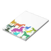 Regenbogenpferde - "Hübsch über Pferde!" Notizblock (Rotiert)