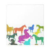 Regenbogenpferde - "Hübsch über Pferde!" Notizblock (Vorderseite)