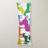 Regenbogenpferde - "Hübsch über Pferde!" Seitenschläferkissen (Vorderseite Vertikal)