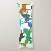 Regenbogenpferde - "Hübsch über Pferde!" Seitenschläferkissen (Rückseite (Vertikal))