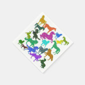 Regenbogenpferde - "Hübsch über Pferde!" Serviette (Ecke)