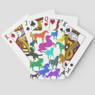 Regenbogenpferde - "Hübsch über Pferde!" Spielkarten