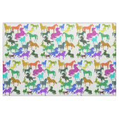 Regenbogenpferde - "Hübsch über Pferde!" Stoff (Yard (91,4 cm))