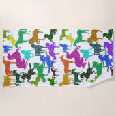 Regenbogenpferde - "Hübsch über Pferde!" Strandtuch (Vorderseite)