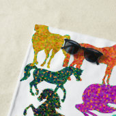 Regenbogenpferde - "Hübsch über Pferde!" Strandtuch (Beispiel)