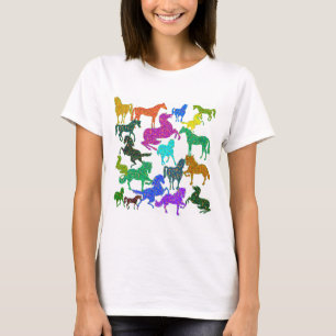 Regenbogenpferde - "Hübsch über Pferde!" T-Shirt