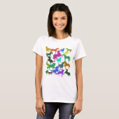 Regenbogenpferde - "Hübsch über Pferde!" T-Shirt (Vorne ganz)