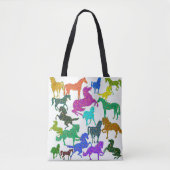 Regenbogenpferde - "Hübsch über Pferde!" Tasche (Vorderseite)