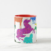 Regenbogenpferde - "Hübsch über Pferde!" Tasse (Zentrum)