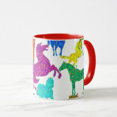 Regenbogenpferde - "Hübsch über Pferde!" Tasse (VorderseiteRechts)
