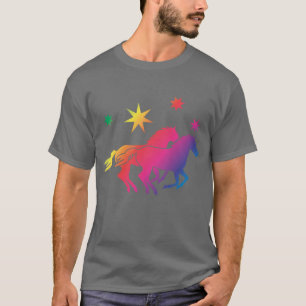 Regenbogenpferde T-Shirt