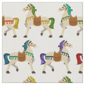 Regenbogenpferde weiß stoff (Nahaufnahme)