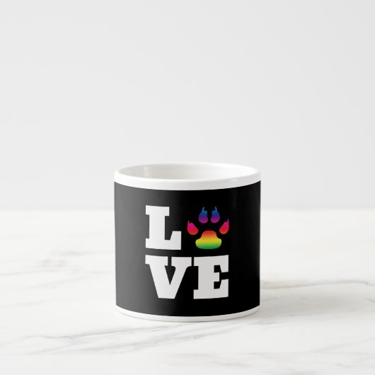 Regenbogenpflaster Espressotasse (Vorderseite)