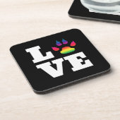 Regenbogenpflaster Getränkeuntersetzer (Linke Seite)