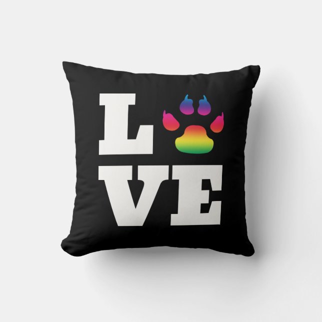 Regenbogenpflaster Kissen (Vorderseite)