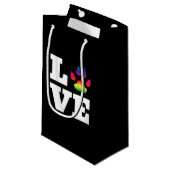 Regenbogenpflaster Kleine Geschenktüte (Vorderseite Schrägansicht)