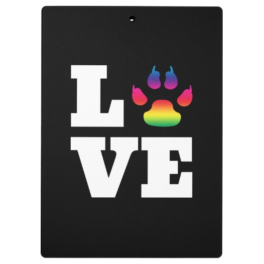 Regenbogenpflaster Klemmbrett (Rückseite)