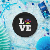 Regenbogenpflaster Pappteller (Party)