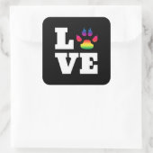 Regenbogenpflaster Quadratischer Aufkleber (Tasche)