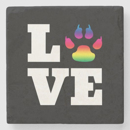 Regenbogenpflaster Steinuntersetzer (Vorderseite)