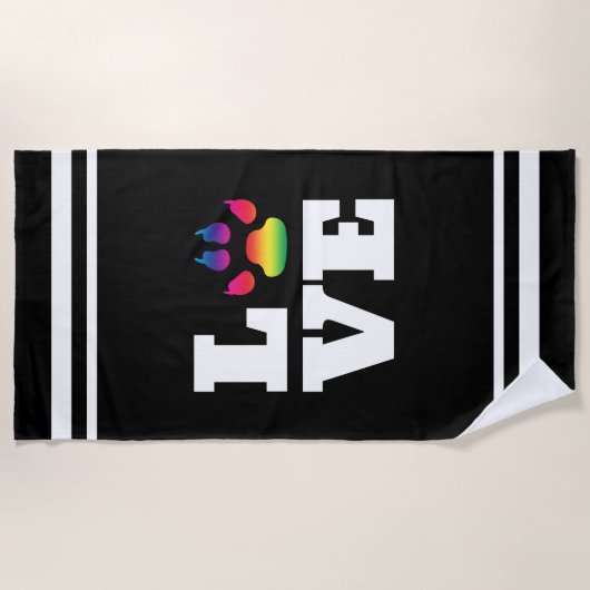 Regenbogenpflaster Strandtuch (Vorderseite)