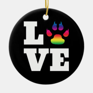 Regenbogenpfote Keramikornament