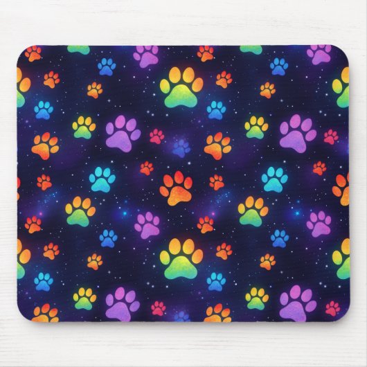 Regenbogenpfoten Mousepad (Vorne)